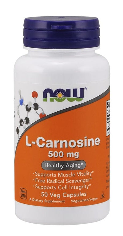 NOW Foods Health and Wellbeing L-Carnosine, 500mg - 50 vcaps