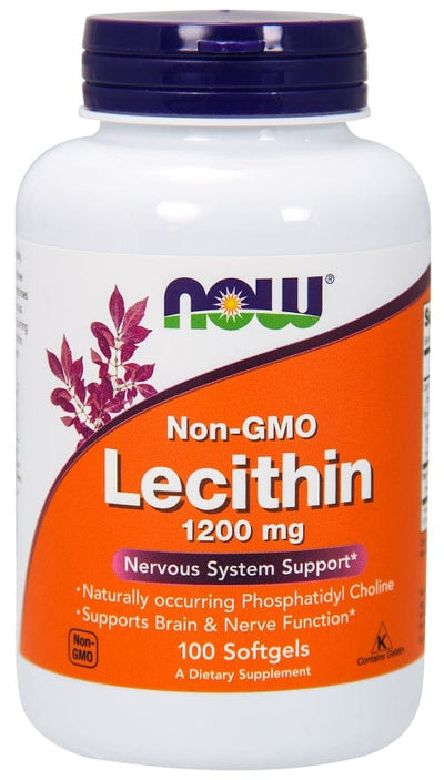 NOW Foods Health and Wellbeing Lecithin, 1200mg Non-GMO - 100 softgels