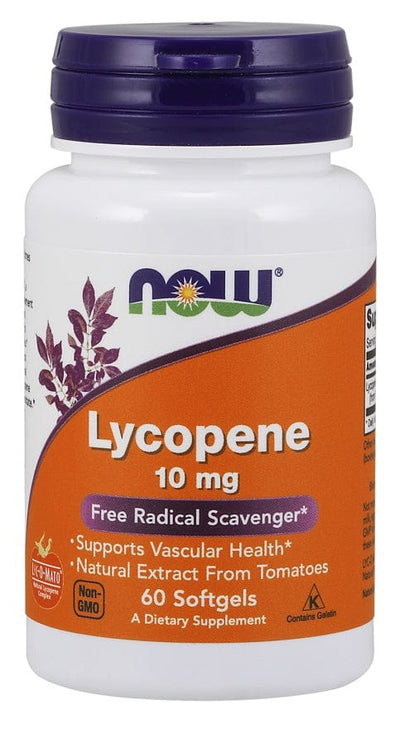 NOW Foods Health and Wellbeing Lycopene, 10mg - 60 softgels