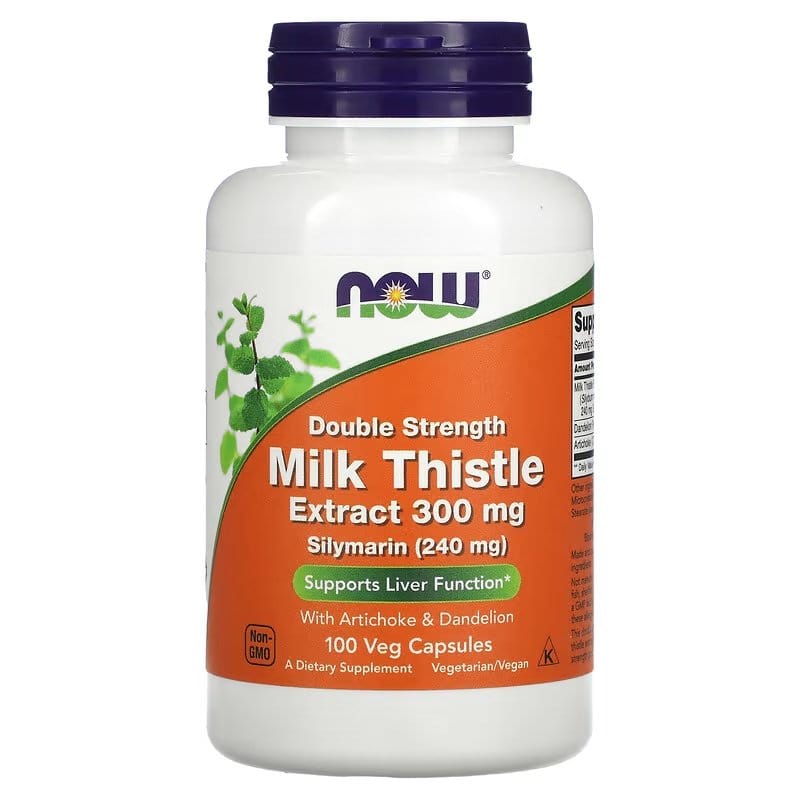 NOW Foods Health and Wellbeing Milk Thistle Extract with Artichoke & Dandelion, 300mg Double Strength - 100 vcaps