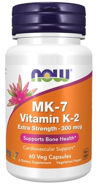 NOW Foods Health and Wellbeing MK-7 Vitamin K-2, 300mcg Extra Strength - 60 vcaps