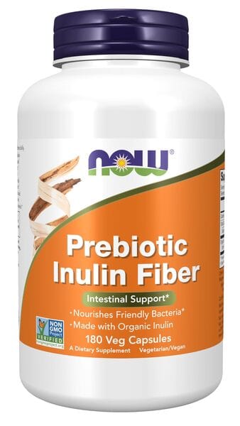 NOW Foods Health and Wellbeing Prebiotic Inulin Fiber - 180 vcaps