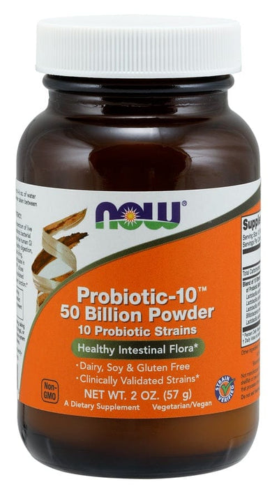 NOW Foods Health and Wellbeing Probiotic-10, 50 Billion Powder - 57 grams