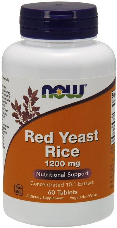 NOW Foods Health and Wellbeing Red Yeast Rice Concentrated 10:1 Extract, 1200mg - 60 tablets