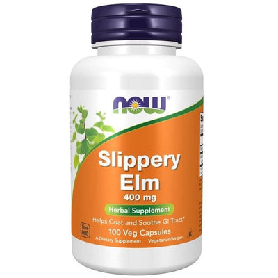 NOW Foods Health and Wellbeing Slippery Elm, 400mg - 100 vcaps