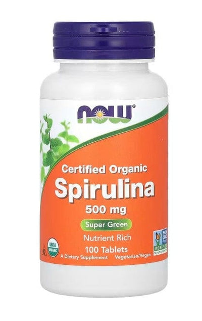 NOW Foods Health and Wellbeing Spirulina, 500mg - 100 tablets