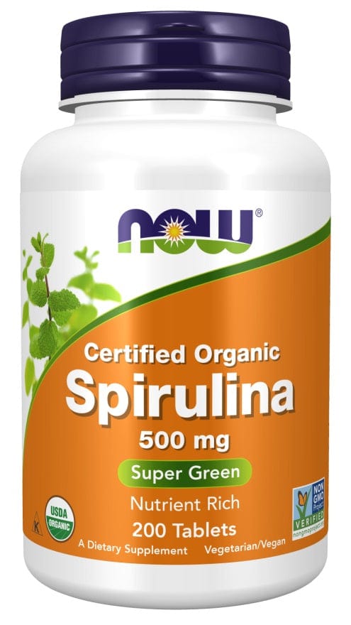 NOW Foods Health and Wellbeing Spirulina, 500mg - 200 tablets