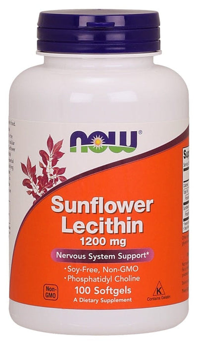 NOW Foods Health and Wellbeing Sunflower Lecithin, 1200mg - 100 softgels