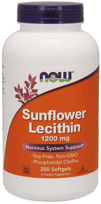 NOW Foods Health and Wellbeing Sunflower Lecithin, 1200mg - 200 softgels