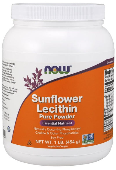 NOW Foods Health and Wellbeing Sunflower Lecithin, Pure Powder - 454 grams