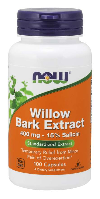 NOW Foods Health and Wellbeing Willow Bark Extract, 400mg - 100 caps