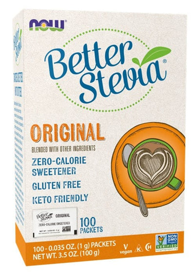NOW Foods Health Foods Better Stevia Packets, Original - 100 packets