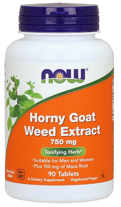 NOW Foods Horny Goat Weed Extract, 750mg - 90 tablets