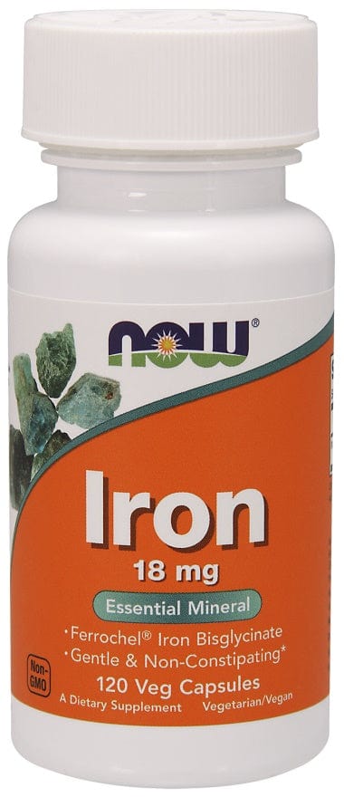 NOW Foods Iron, 18mg - 120 vcaps