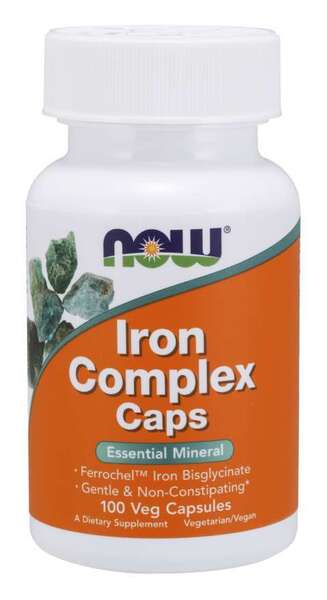 NOW Foods Iron Complex Caps - 100 vcaps