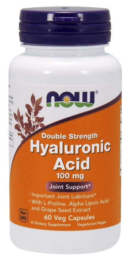 NOW Foods Joint Support Hyaluronic Acid, 100mg Double Strength - 60 vcaps