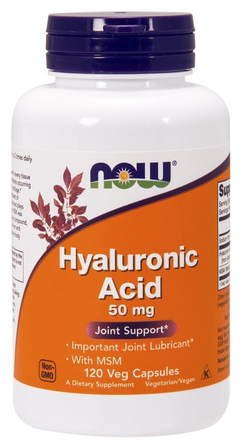 NOW Foods Joint Support Hyaluronic Acid with MSM, 50mg - 120 vcaps