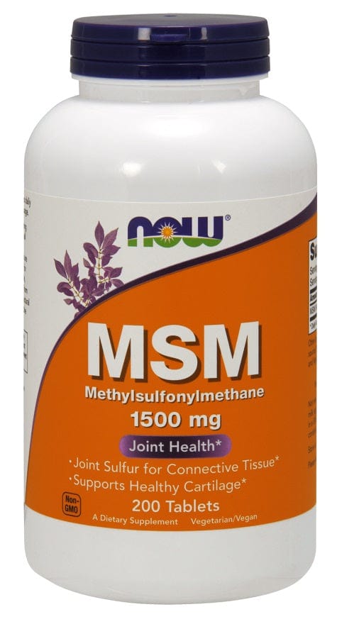 NOW Foods Joint Support MSM Methylsulphonylmethane, 1500mg - 200 tablets