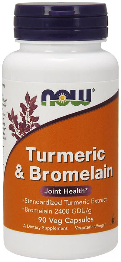 NOW Foods Joint Support Turmeric & Bromelain - 90 vcaps