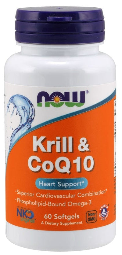 NOW Foods Krill & CoQ10 - 60 softgels