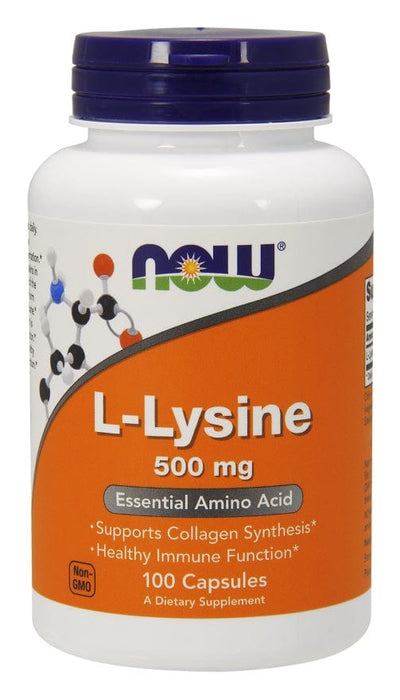 NOW Foods L-Lysine, 500mg - 100 vcaps