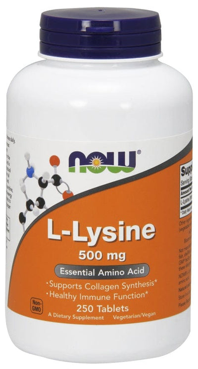 NOW Foods L-Lysine, 500mg - 250 tablets