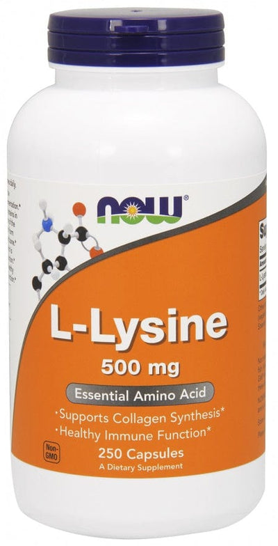 NOW Foods L-Lysine, 500mg - 250 vcaps