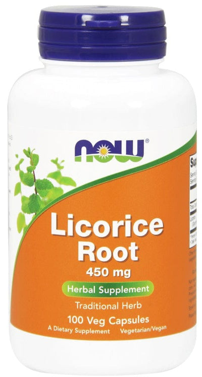 NOW Foods Licorice Root, 450mg - 100 vcaps