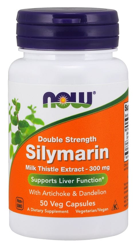 NOW Foods Milk Thistle Extract with Artichoke & Dandelion, 300mg Double Strength - 50 vcaps