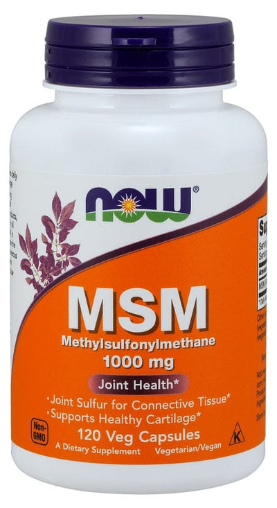 NOW Foods MSM Methylsulphonylmethane, 1000mg - 120 vcaps