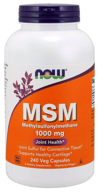 NOW Foods MSM Methylsulphonylmethane, 1000mg - 240 vcaps
