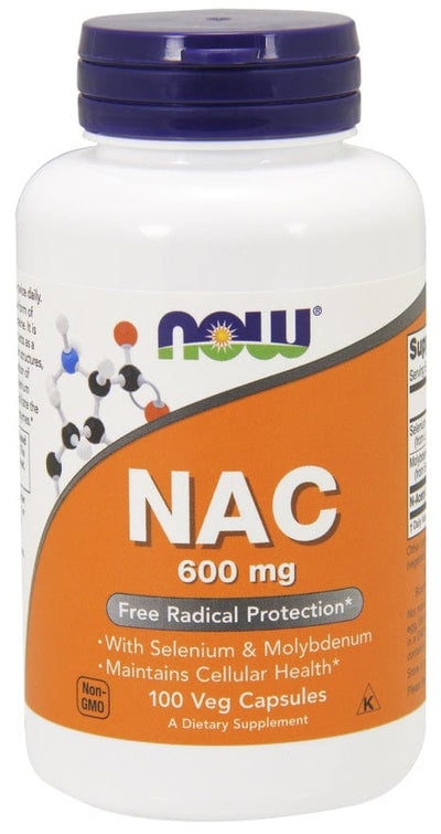 NOW Foods NAC with Selenium & Molybdenum, 600mg - 100 vcaps