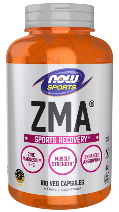 NOW Foods Natural Testosterone Support ZMA - Sports Recovery - 180 vcaps