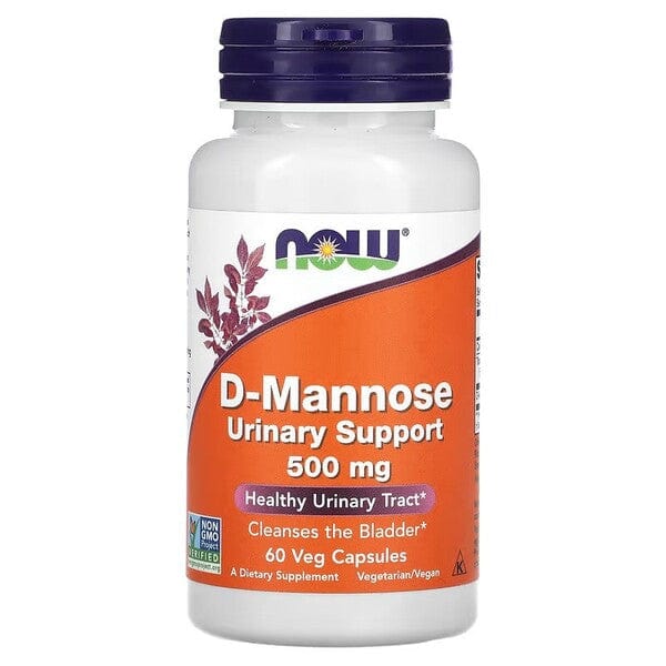 NOW Foods Nootropics & Supplements D-Mannose, 500mg - 60 vcaps