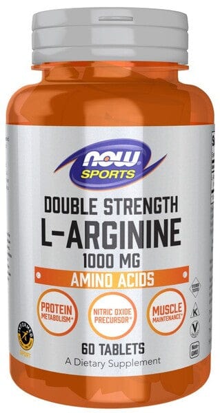 NOW Foods Nootropics & Supplements L-Arginine, 1000mg - 60 tablets