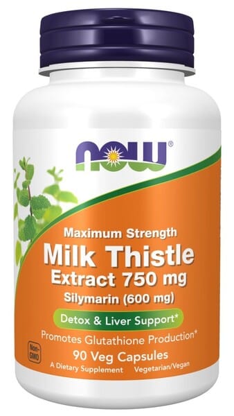 NOW Foods Nootropics & Supplements Milk Thistle Extract, 750mg Maximum Strength - 90 vcaps