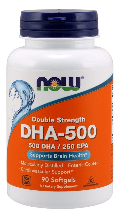 NOW Foods Omegas, EFAs, CLA, Oils DHA-500, 500 DHA / 250 EPA - 90 softgels