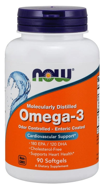 NOW Foods Omegas, EFAs, CLA, Oils Omega-3 Enteric Coated - 90 softgels