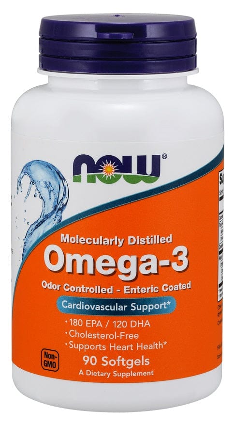 NOW Foods Omegas, EFAs, CLA, Oils Omega-3 Enteric Coated - 90 softgels