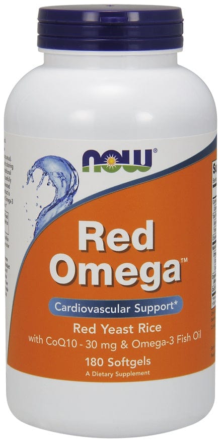 NOW Foods Omegas, EFAs, CLA, Oils Red Omega (Red Yeast Rice) - 180 softgels