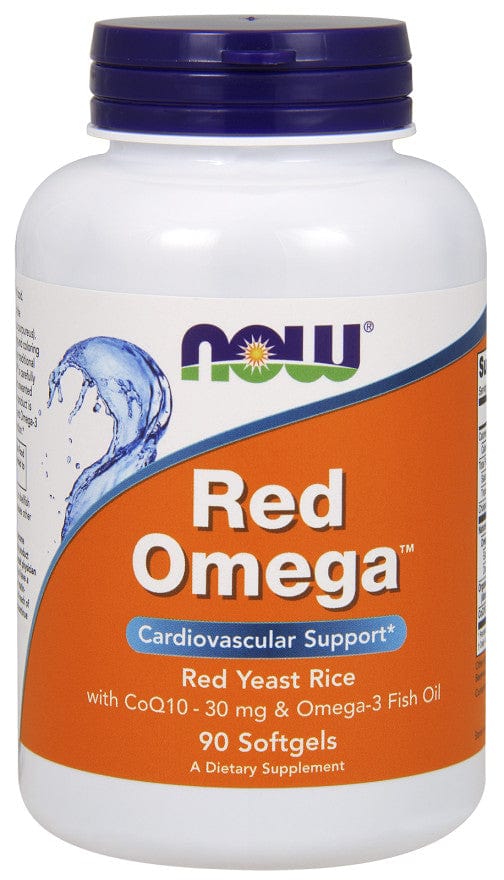 NOW Foods Omegas, EFAs, CLA, Oils Red Omega (Red Yeast Rice) - 90 softgels