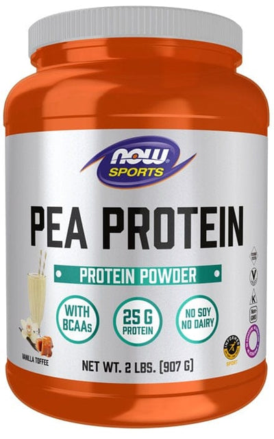 NOW Foods Pea Protein, Vanilla Toffee - 907g