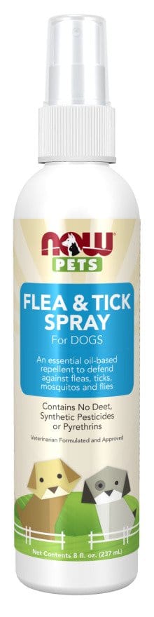 NOW Foods Pets, Flea & Tick Spray for Dogs - 237 ml.