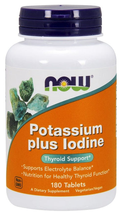 NOW Foods Potassium plus Iodine - 180 tabs