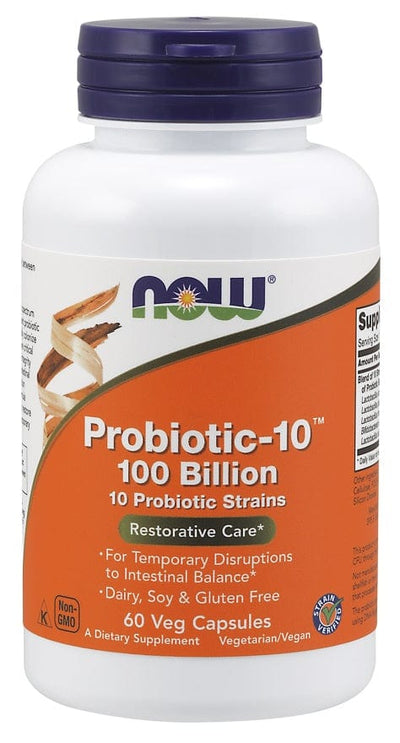 NOW Foods Probiotic-10, 100 Billion - 60 vcaps