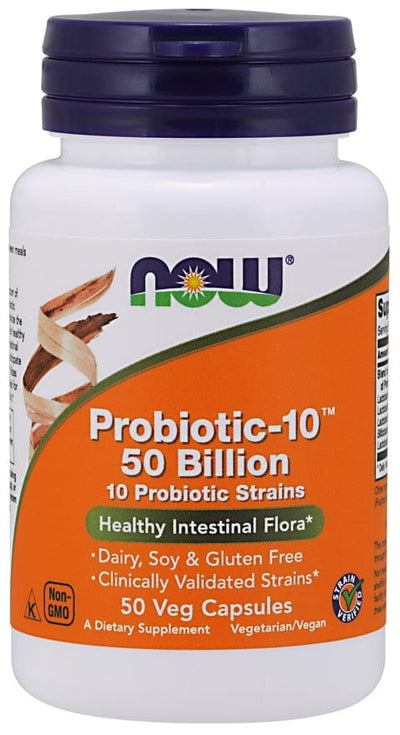 NOW Foods Probiotic-10, 50 Billion - 50 vcaps