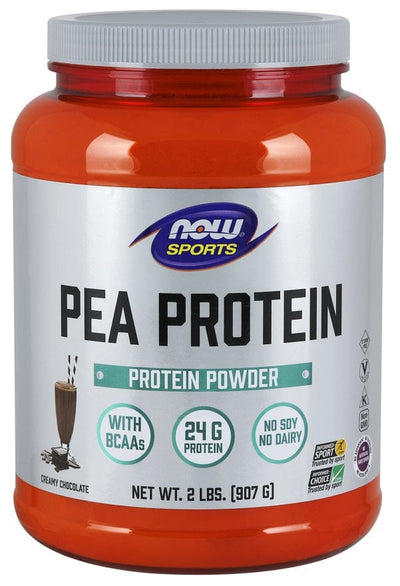 NOW Foods Protein Pea Protein, Dutch Chocolate - 907 grams