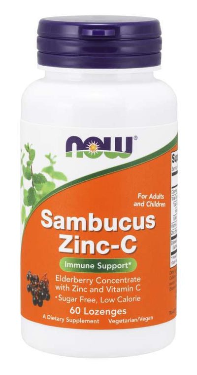 NOW Foods Sambucus Zinc-C - 60 lozenges