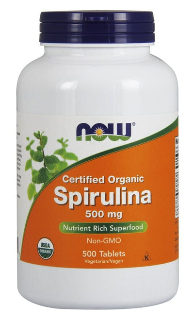 NOW Foods Spirulina Organic, 500mg - 500 tabs