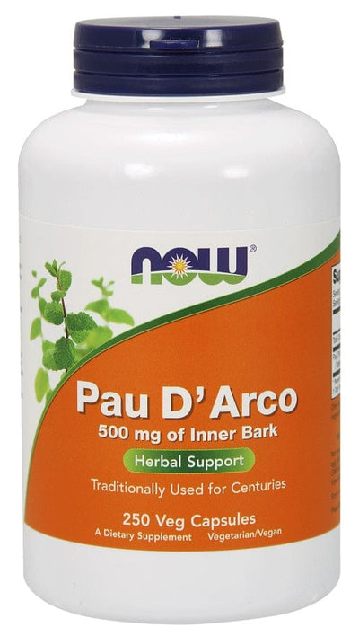 NOW Foods Supplements Pau D'Arco, 500mg - 250 vcaps